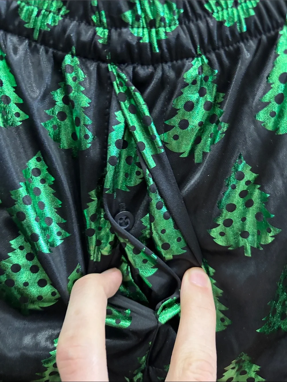 NWT Under Disguise Men's Black Boxer Briefs with Christmas Tree Print
